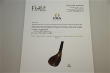 'Harry Vardon Ganton' Stamped Hickory Club w/ Brassie Sole & Vardon Shaft Stamp