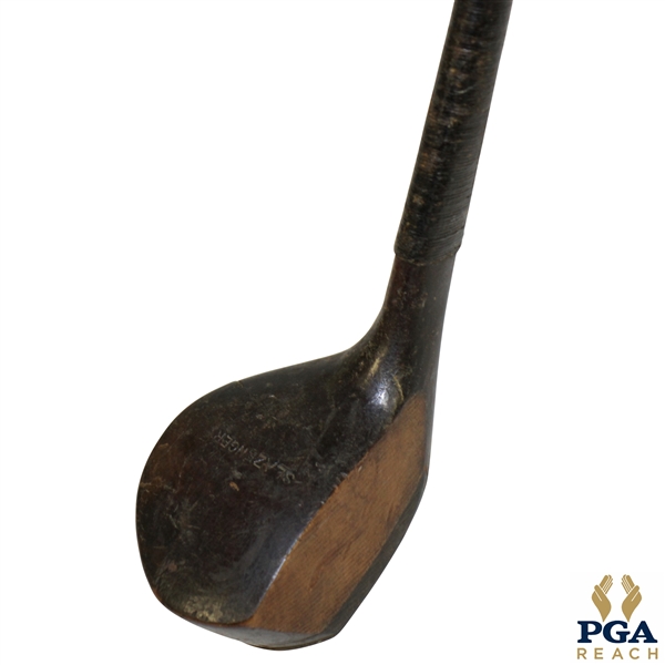 Slazenger Spliced Neck Wood Shafted Wood w/ Head Stamp - Brassie Sole