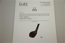 Willie Park Spliced Neck Woods Club Circa 1900 - Shaft & Head Stamp w/ Leather Face
