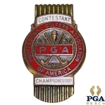 1957 PGA Championship at Miami Valley GC Contestant Badge - Lionel Hebert Winner