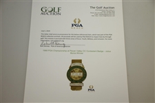 1968 PGA Championship at Pecan Valley CC Contestant Badge - Julius Boros Winner