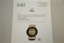 1969 PGA Championship at NCR Contestant Badge - Ray Floyd Winner