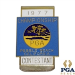 1977 PGA Championship at Pebble Beach Contestant Badge - Lanny Wadkins Winner