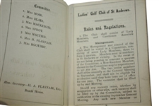 1913 Ladies' Golf Club of St. Andrews Rules And Regulations Booklet