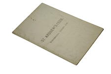 1892 St. Andrew's Club Rules, Regulations, and By-Laws Booklet