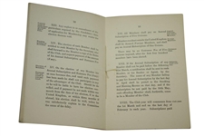 1892 St. Andrew's Club Rules, Regulations, and By-Laws Booklet