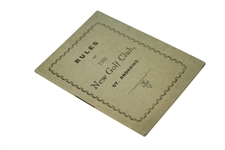 1949 St. Andrews 'Rules of the New Club' Booklet with Amendments (1958)