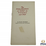 1921 The Philosophy of Golf for Old and Young by USSGA President Frank Presbrey Pamphlet
