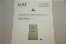 1921 'The Philosophy of Golf for Old and Young' by USSGA President Frank Presbrey Pamphlet