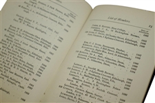 1893 North Berwick New Club Rules & Regulations and List of Members Booklet
