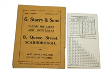 1923 Ganton Golf Club Charterhouse Score Book & Scoring Card - 1949 Ryder Cup Location