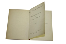 1923 North Berwick New Club Rules & Regulations and List of Members Booklet