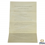 1891 Royal & Ancient Golf Club of St. Andrews Notice of Autumn Meeting - September