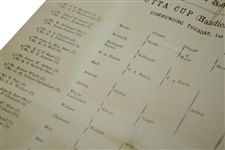 1893 Royal & Ancient Golf Club of St. Andrews Calcutta Cup Tournament Pairings Sheet - James H. Aitken Winner