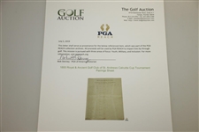 1893 Royal & Ancient Golf Club of St. Andrews Calcutta Cup Tournament Pairings Sheet - James H. Aitken Winner