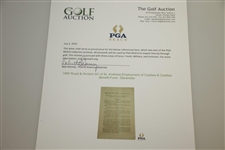 1890 Royal & Ancient GC of St. Andrews Employment of Caddies & Caddies Benefit Fund - December