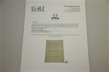 1891 Royal & Ancient St. Andrews Rules for the Game of Golf as Revised by The Special Committee