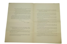 1897 Royal & Ancient St. Andrews Letter on Proposed Special Committee Relating to Rules