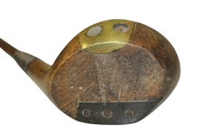 'Jupiter Island Vero Beach FL Cleveland OH' Joe Mitchell Club w/ Wood Notched Shaft Pat. 1909 - Very Good Condition