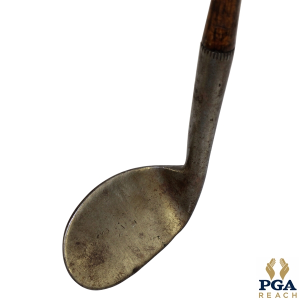 Hand Forged Smooth Concave Face Hickory Shafted Club w/ Original Owners Initials H.E.C Stamp