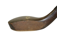 AG Spalding & Bros Makers Long Nose Wood Shafted Junior Wood w/ Sheepskin Grip - Very Good Condition