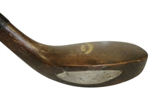 AG Spalding & Bros Makers Long Nose Wood Shafted Junior Wood w/ Sheepskin Grip - Very Good Condition