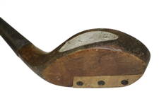 AG Spalding & Bros Makers Long Nose Wood Shafted Junior Wood w/ Sheepskin Grip - Very Good Condition