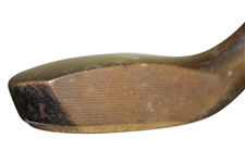 AG Spalding & Bros Makers Long Nose Wood Shafted Junior Wood w/ Sheepskin Grip - Very Good Condition
