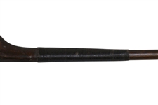 AG Spalding & Bros Makers Long Nose Wood Shafted Junior Wood w/ Sheepskin Grip - Very Good Condition