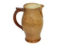 Royal Doulton Kingsware Airbrushed Pitcher w/ Golfer & Caddie
