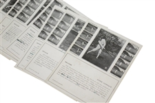 1947 Harry 'Lighthorse' Cooper Teaching Instructional Cards w/ Personal Notes Penned From Cooper - 102 in Total