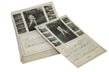 1947 Harry 'Lighthorse' Cooper Teaching Instructional Cards w/ Personal Notes Penned From Cooper - 102 in Total