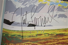 Justin Leonard Signed 1997 Open Champinship Royal Troon Poster by Kenneth Reed JSA ALOA