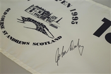 John Daly Signed 1995 Open Championship St Andrews Flag JSA ALOA