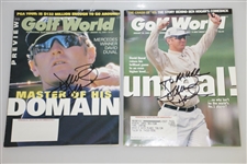 David Duval & Ernie Els Signed 2001 Open Championship Royal Lytham & St Annes Flags w/ Pictures JSA ALOA