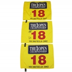 Ernie Els Signed 2002 Open Championship Muirfield Flags w/ Runner Ups JSA ALOA