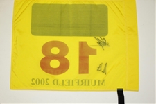 Ernie Els Signed 2002 Open Championship Muirfield Flags w/ Runner Ups JSA ALOA