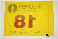 Ben Curtis Signed 2003 Open Championship Royal St George Flag w/ Runner Ups JSA ALOA