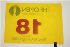 Ben Curtis Signed 2003 Open Championship Royal St George Flag w/ Runner Ups JSA ALOA