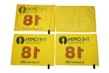 St Andrews Open Championship Flags from 2000 and 2005 - Tiger Woods Wins