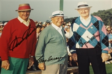 Legendary Masters Starters Snead, Sarazen, & Nelson Signed 11x14 Photo JSA ALOA