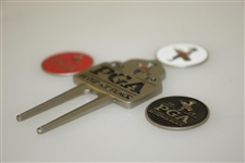 2019 PGA Championship Bethpage Black Divot Tool & Marker Set - Koepka Win