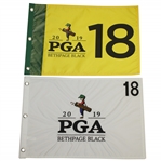 2019 PGA Championship Flags - White & Yellow Versions - Koepka Win