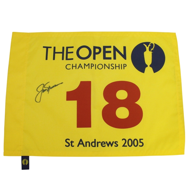 Jack Nicklaus Signed 2005 Open Championship at St. Andrews Flag JSA ALOA