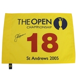 Jack Nicklaus Signed 2005 Open Championship at St. Andrews Flag JSA ALOA