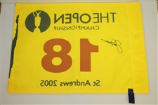 Jack Nicklaus Signed 2005 Open Championship at St. Andrews Flag JSA ALOA