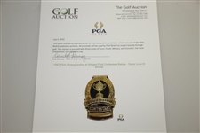 1997 PGA Championship at Winged Foot Contestant Badge - Davis Love III Winner