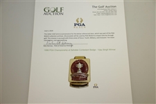 1998 PGA Championship at Sahalee Contestant Badge - Vijay Singh Winner