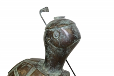 Vintage Bronze Turtle Golfer Themed Statue/Trophy 