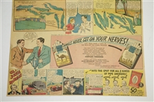 1937 Ralph Guldahl Camel Cigarette Comic Strip Advertisement - US Open